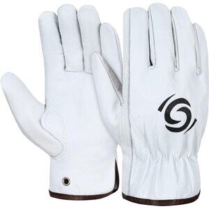 Leather Work Gloves Pack of 12 Pairs Warehouse Gardening Construction Gloves